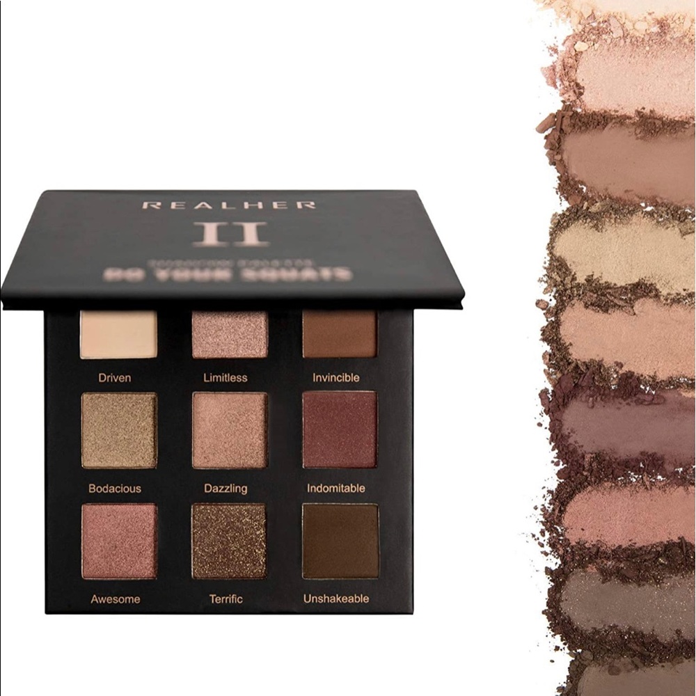 Realher Do Your Squats Eyeshadow Palette. Made in USA. Application tips incl.